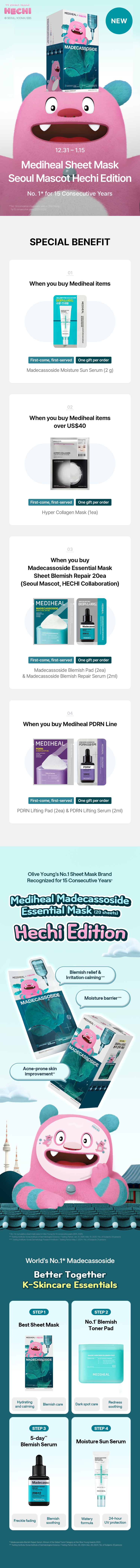 mediheal Sheet Mask Seoul Mascot Hechi edition